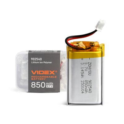 RECHARGEABLE Battery Videx Li-pol VLF-B902540-85 850mAh