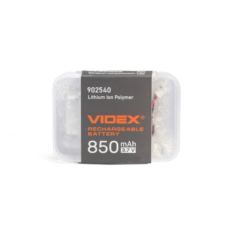 RECHARGEABLE Battery Videx Li-pol VLF-B902540-85 850mAh