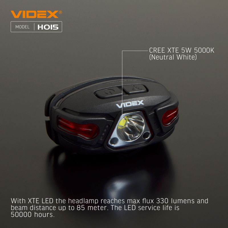 LED Headlamp VIDEX VLF-H015 330Lm 5000K